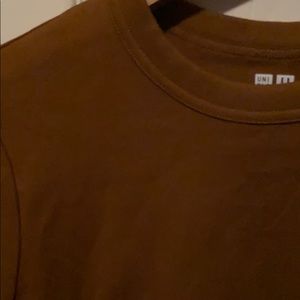 Women Crew Neck Short Sleeve T-Shirt brown UNIQLO